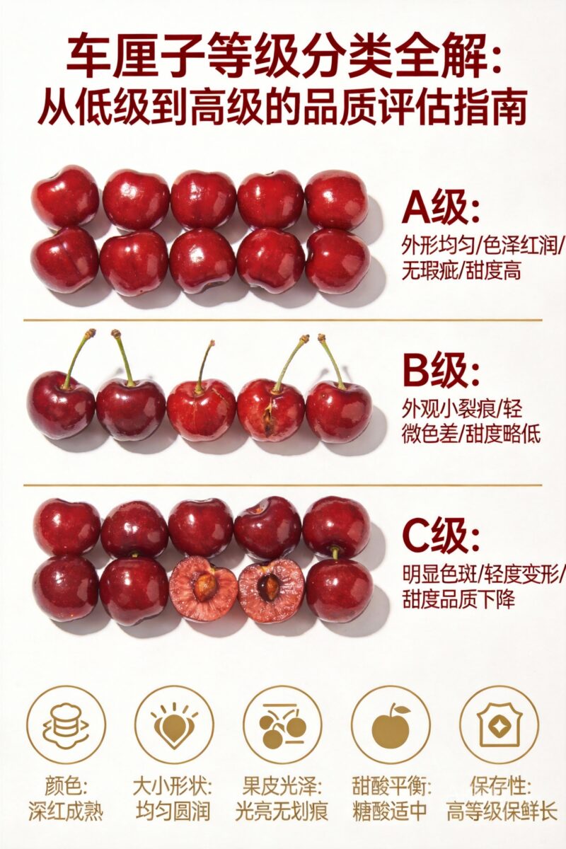 车厘子等级分类全解：从低级到高级的品质评估指南